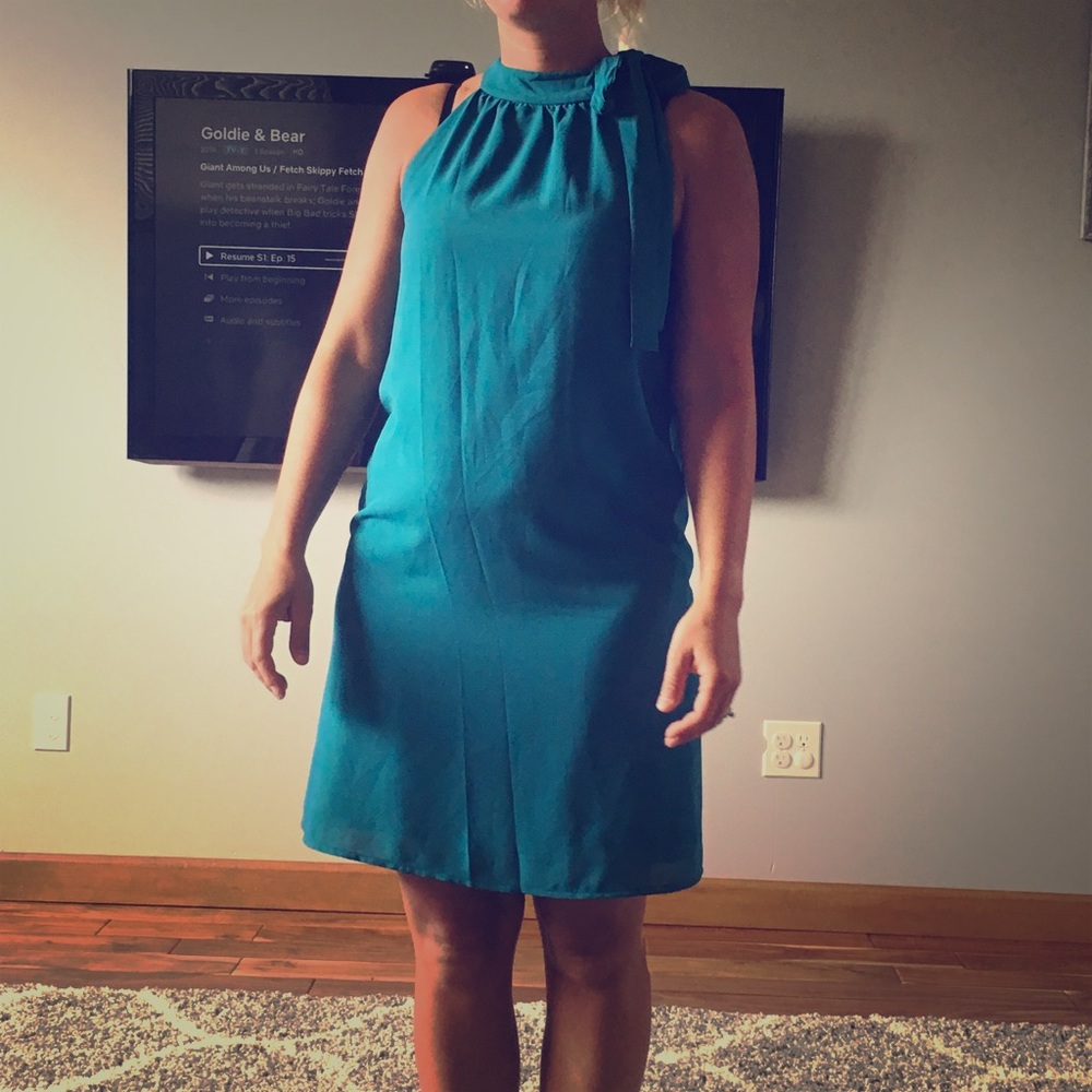 Turquoise short dress